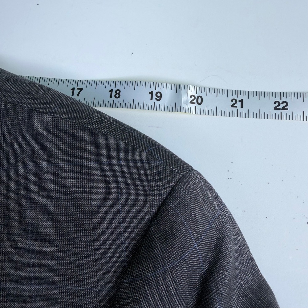 Jos. A. Bank 43R 100% Wool Sport Blazer Grey Glen‎ Plaid Signature Collection - Picture 7 of 10
